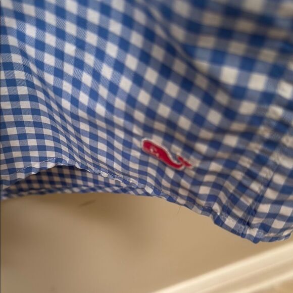 Vineyard Vines Blue and White Casual Button Down Shirt - Picture 3 of 4